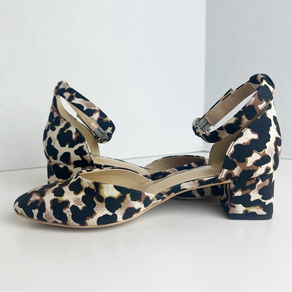 •CABI• NEW Leopard Print Kiki Ankle Strap Block Heel Size 7.5M Mary Jane - Picture 6 of 16